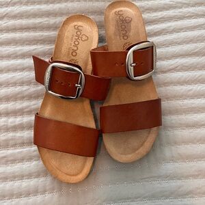 Yokono double strap wedge sandal